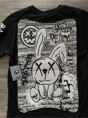 Super Massive Bunny Rabbit Tapestry Patch Shirt